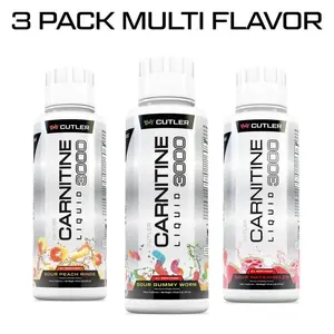 Cutler Nutrition L-Carnitine Liquid 3000 Energy Sport Drink, 3 Pack Assorted Flavors, US Edition