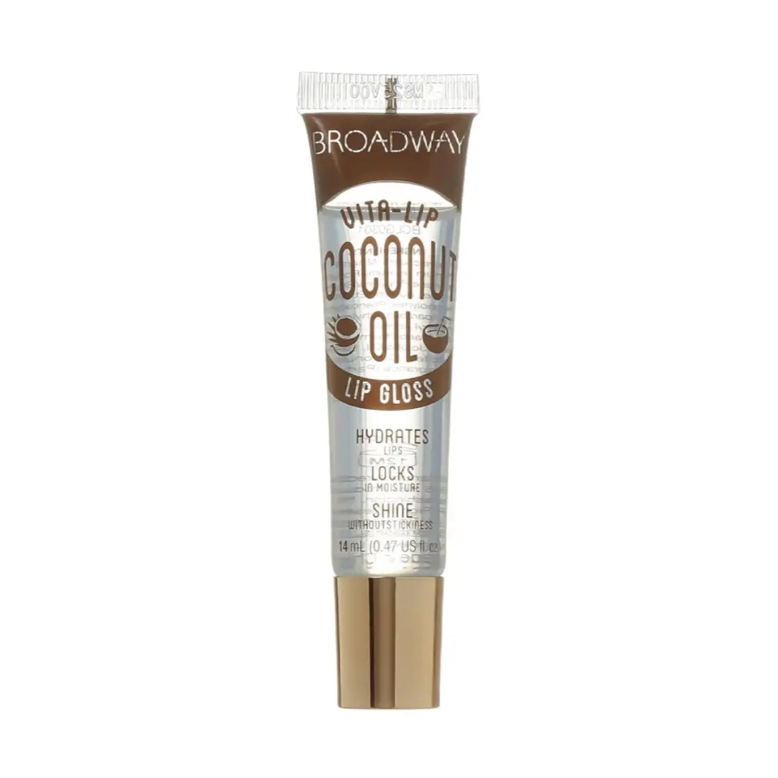 Broadway Vita-Lip Coconut Oil Glossy Lip Gloss Makeup Cosmetic