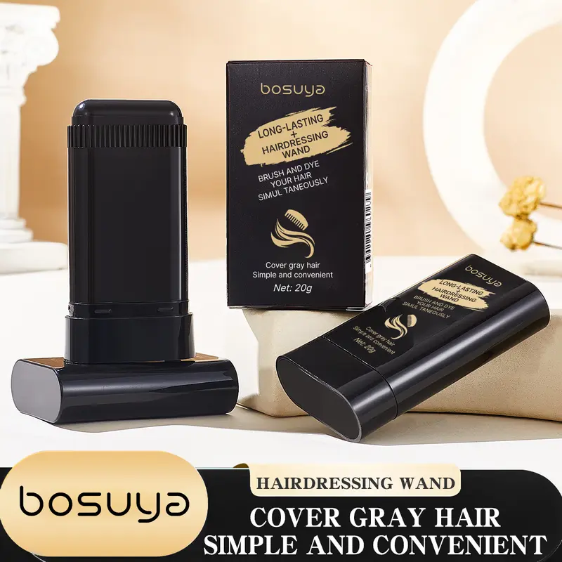 TikTokShopHolidayHaul & Bosuya Ultimate Hair Dye Comb (20ml) – Disposable Hair Dye Pen with Waterproof & Sweatproof Formula, Easy Application, Fast Color Replenishment, Long-Lasting & Non-Fading Color; Ideal for Blonde Highlights & Haircare.
