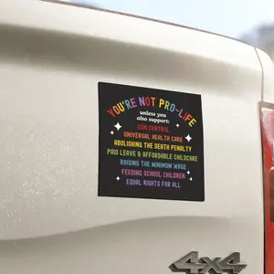 You're Not Pro Life Feminist Car Magnet/Bumper Sticker,ProChoice Anti Gun Equal LGBT Reproductive Rights Social Justice Progressive Activist