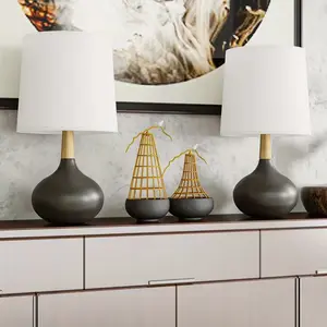 Modern Ceramic Table Lamp for Living Room Desk Lamps for Bedroom Farmhouse Bedside Nightstand Lamp House Warming Gifts New Home Decor End Table Lamps Gifts for Women Mom