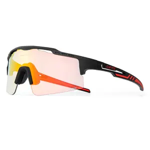 Kapvoe 2026 Ready Stock Photochromic Cycling Glasses - Biker UV400 Protection Over-Glasses Myopia-Friendly Unisex Wrap-Around Windproof Sunglasses for Road Bike, Running, Biker Sports Eyewear, Photocromatic Sports Eyewear