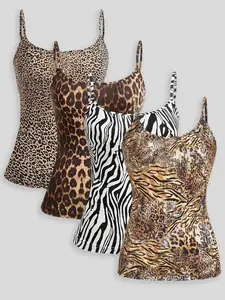 Women's All Over Print Cami Top, Adjustable Strap Camisole for Daily Wear, Ladies Clothes for Summer