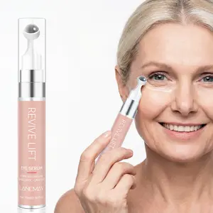 Peptide rollerball massage eye serum nourishes and firms the eye area, brightens dull skin, gently repairs, contains multiple plant extracts, soothes dryness, hydrates and repairs dry eye skin.