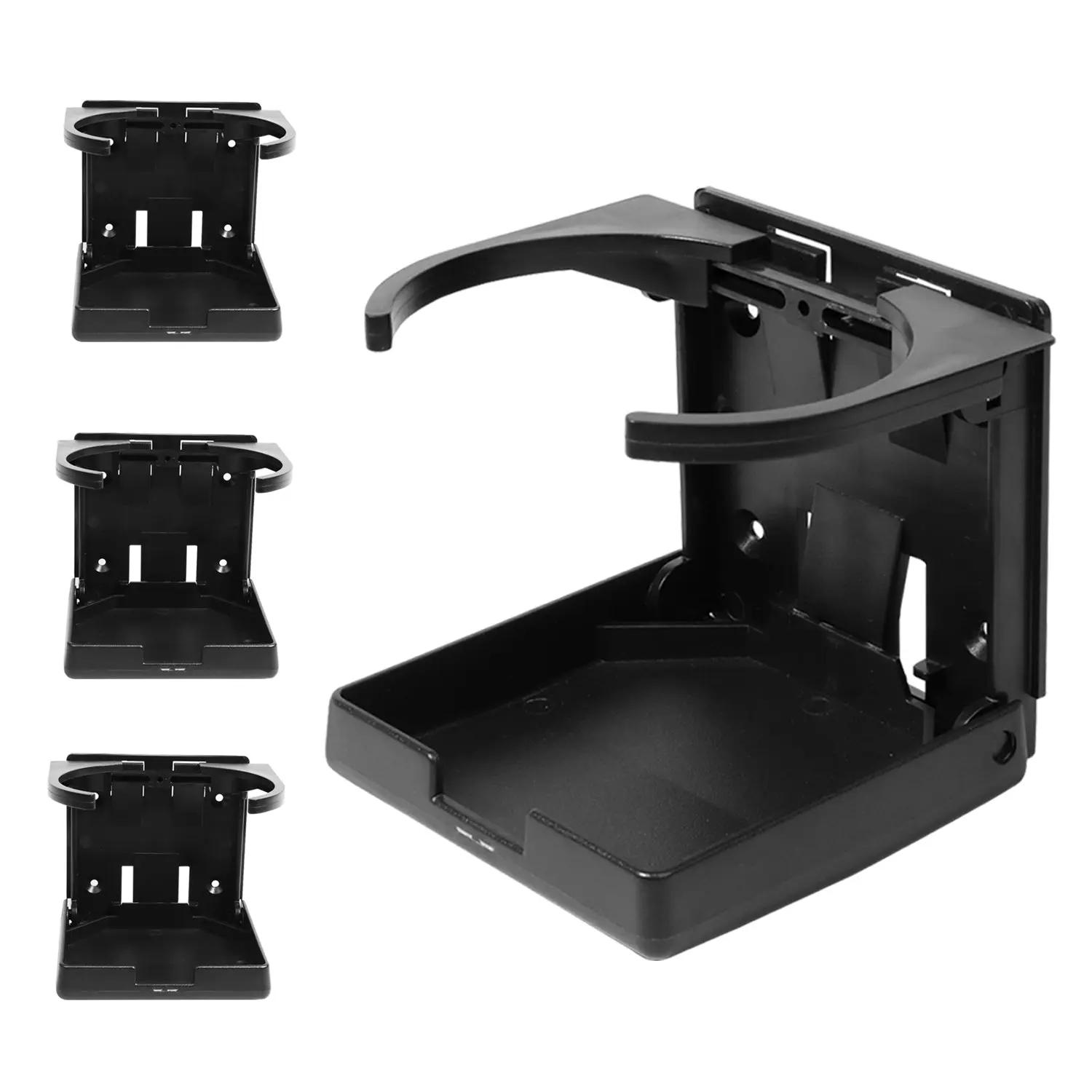 4" Plastic Adjustable Folding Drink Cup Holder（4-Pack, 4 Colors)