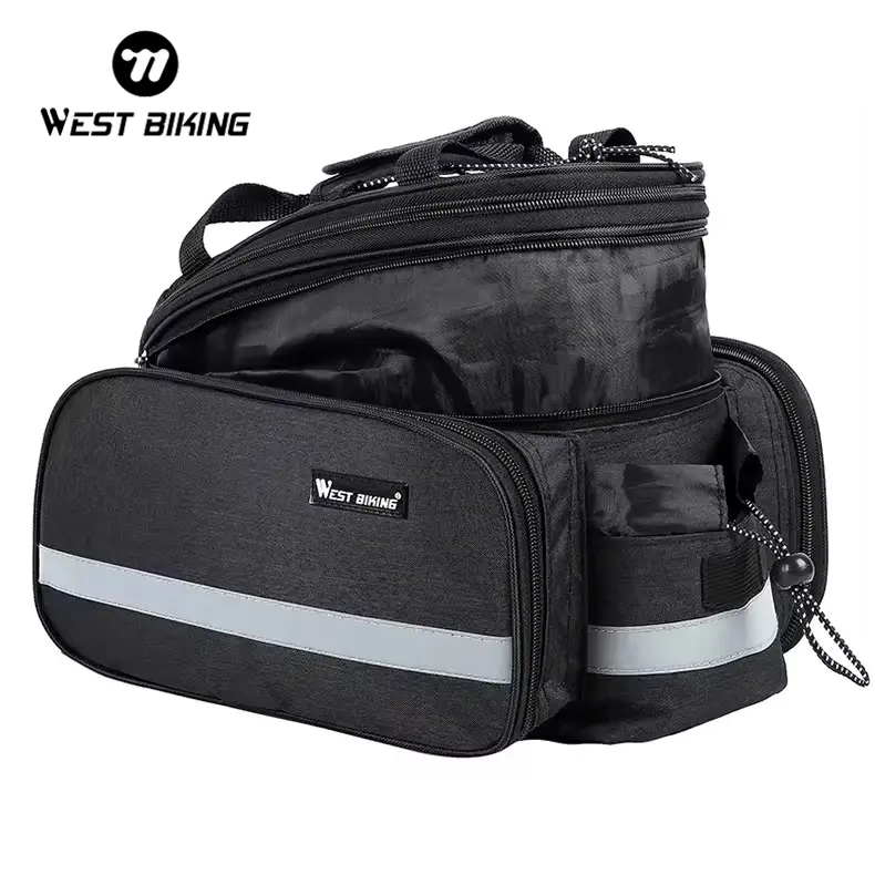 WEST BIKING New Waterproof Bicycle Bag Portable Pannier Rear Rack Tail Seat Trunk Rack Cycling MTB Bike Carrier Luggage Bag