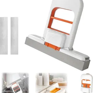 Mini Foldable Desktop Mop, Portable Multi-Functional Dry Wet Sponge Mop, Ideal for Home and Car, Perfect for Cleaning Kitchen Bathroom Glass Table