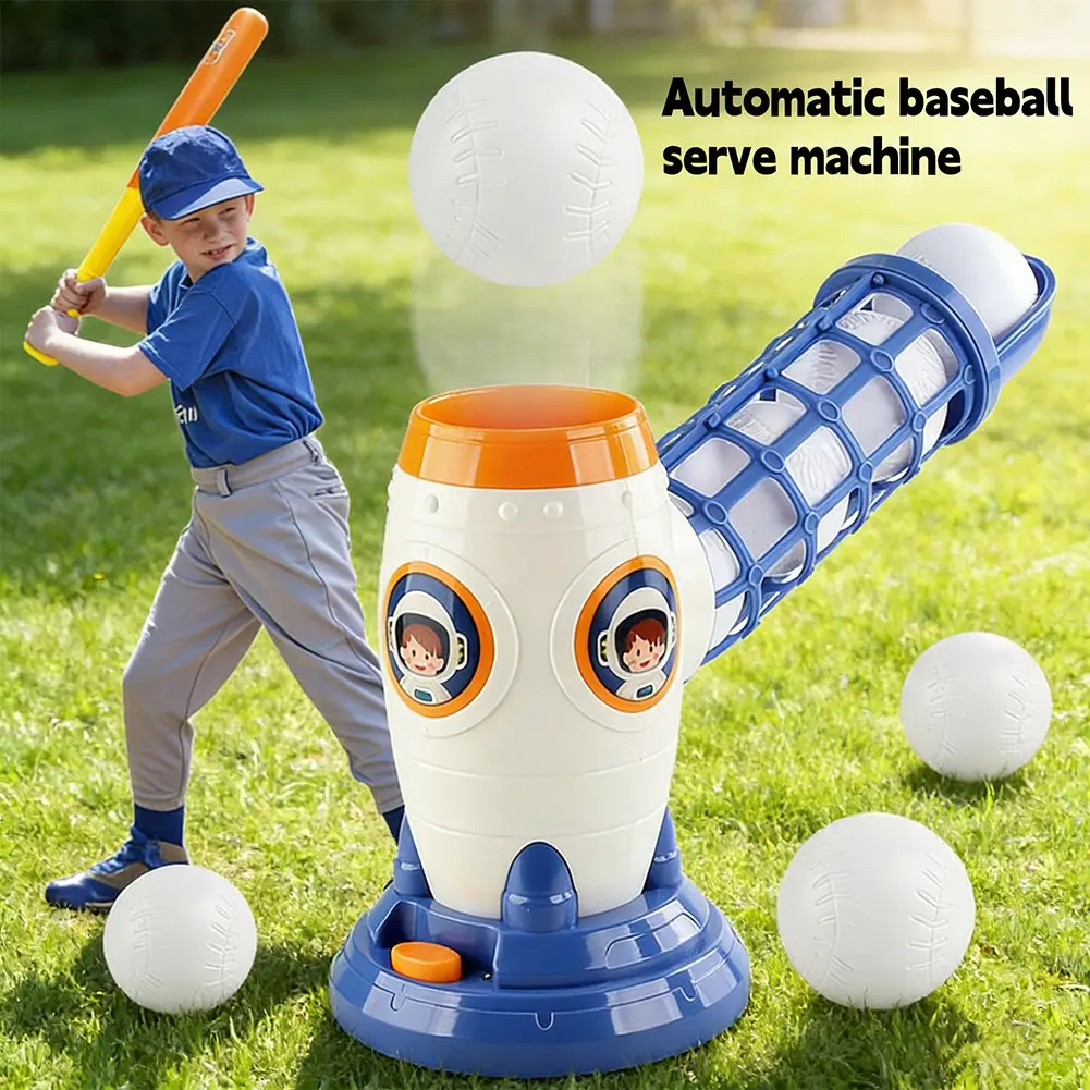 Automatic Baseball Launcher Toy Set, Indoor Sports Outdoor Leisure Toy, Remote Control Electric Baseball Pitcher