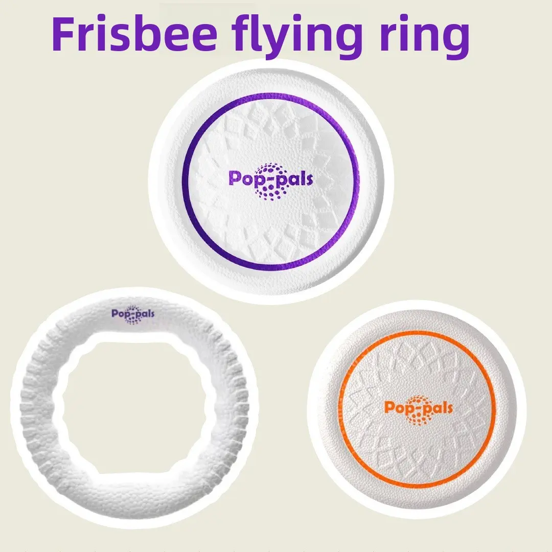 GiGwi Bite-Proof Wear-Resistant Dog Frisbee, Aerodynamic Fetch Aid for Golden Retrievers with Long Hang Time, Outdoor Training Flying Ring