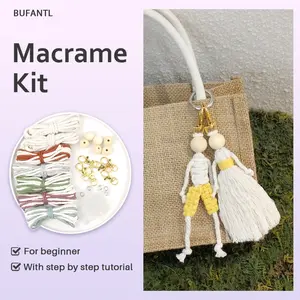Valentine's Day Limited Edition Boy Girl Macrame Keychain DIY Set, Romantic Cute Bohemian Style, Multi-Color Options, Easy Beginner Tutorial