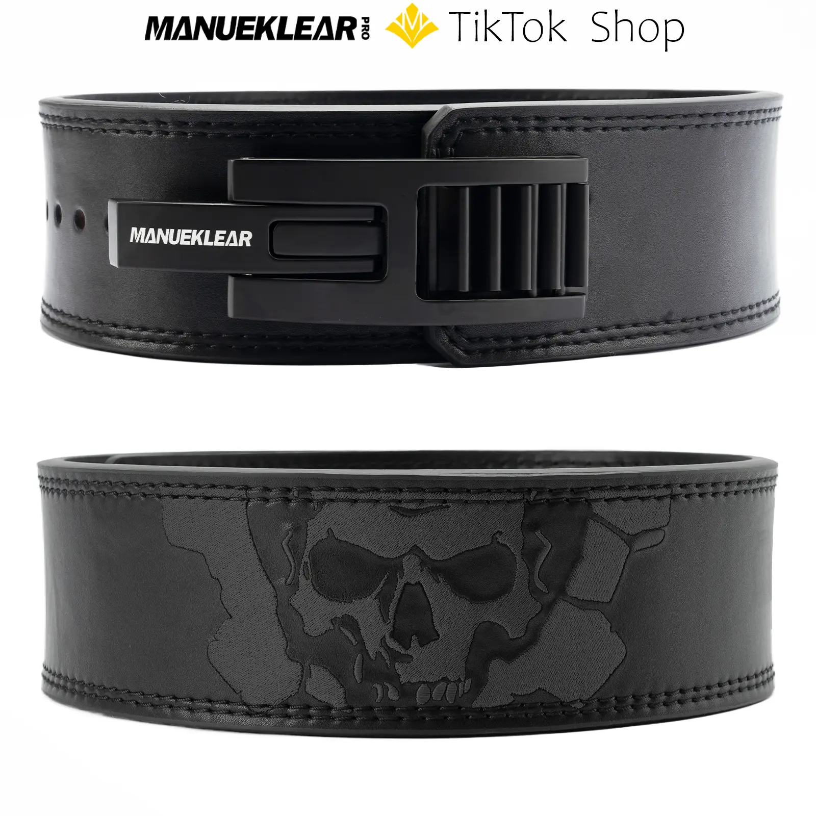 MANUEKLEAR Lever Lifting Belt - Adjustable Heavy-Duty Buckle Workout Accessory for Weight Training, Professional Gym Equipment for Men and Women