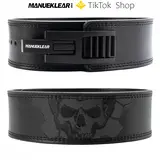 M MANUEKLEAR Weightlifting Belt - Adjustable Strap Workout Fitness Belt with Adjustable Heavy-Duty Buckle, Gym-Level Support for Men’s Powerlifting, Resistance Training Gym Accessories