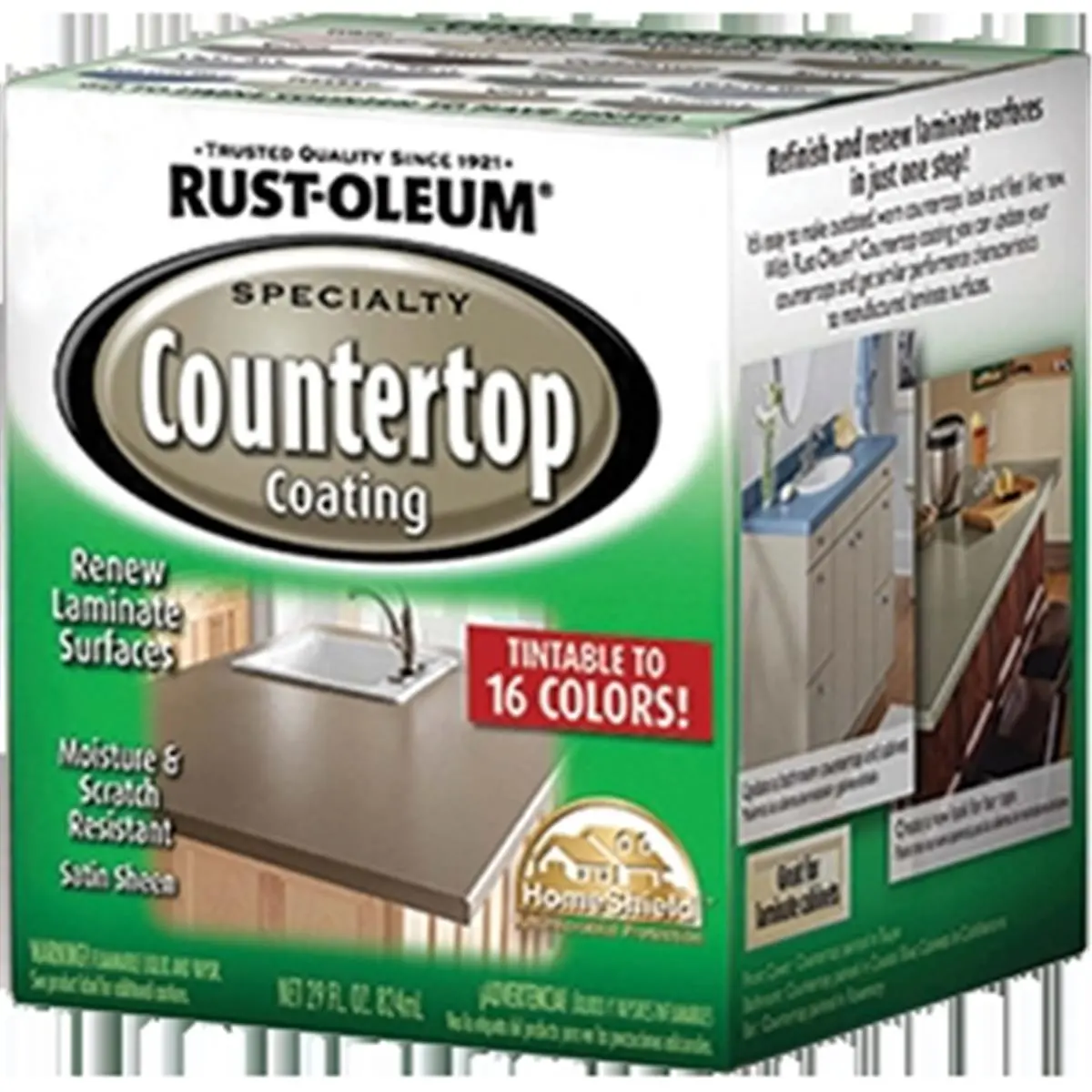 212 MAIN Home Shield Mold Guard Protective Surface Renew Countertop Coating, 1 Qt Tint Base for Laminate Surfaces (Rust-Oleum Corp 246068)