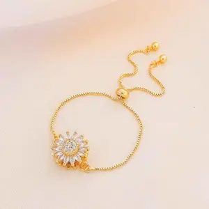 Sunflower Bracelet for Tranquility and Joy - A Meaningful Accessory for Relaxation and Positivity