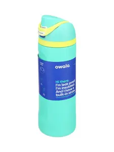 Owala FreeSip Insulated Stainless Steel Water Bottle with Straw BPA-Free Sports Water Bottle Great for Travel 24 Oz Neon Basil Drinkware Flasks