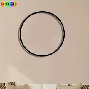 1pc Circular Metal Wall Art, Minimalist Circular Statue Mural, Ideal Gift for New Year, Easter, Minimalist Decor Enthusiasts, Powder-Coated Metal Wall Decor Wall Sculptures, Perfect for Living Room Wall & Garden Fence, Stylish Indoor & Outdoor Decor