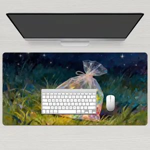 Galaxy Gaming Mouse Pad - Large Extended RGB Non Slip Mousepad with Anti-Fray Stitched Edge, Precision Surface, Anti-Slip Base for PC Gamers, Custom-Shaped Option, Office Use, Gifts for Men & Women