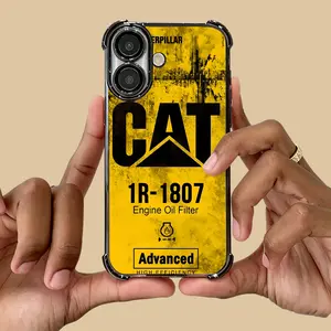 CAT 1R-1807 Engine Oil Filter Phone Case For iPhone 17 Pro Max 16 15 14 13 12 11 PRO PLUS MAX | Corner Protector Bumper Case | Heavy Equipment Aesthetic Design  #YGSJDGA1