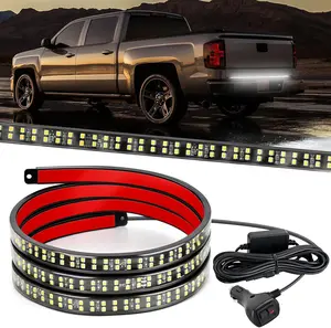 Nilight 48 Inch Truck Tailgate Strobe Light Strip Tail Bar Rear Window Working Lamp Ultra-Bright Double Row 288 LED for Pickup Trailers Construction Vehicles Car SUV, White summervibes