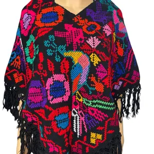 Mexican Mañanitas Handmade Ponchos 100% Handmade with Colorful Patterns