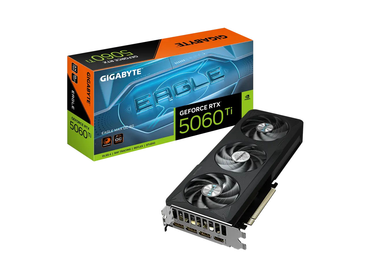 GIGABYTE Eagle GeForce RTX 5060 Ti 8GB GDDR7 PCI Express 5.0 ATX Graphics Card GV-N506TEAGLEMAX OC-8GD