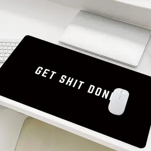 Funny Life Motto Design Pattern Large Gaming Mouse Pad Made for Gaming, Office Desk Accessories, Non-slip Rubber Base Stitched Edge Desk Pad Extended Mousepad for Desk Laptop Desktop, Large Gaming Mouse Pad for Home Office Game