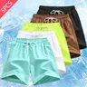 Men's 5-Pack Above-the-Knee Quick Dry Solid Lightweight Board Shorts with Elastic Drawstring Waistband, Pockets, Summer Beach Casual Swimwear, Swim with Pockets Men's Shorts