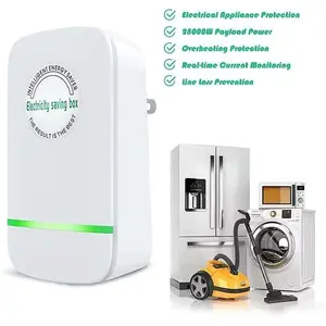 Smart US Plug Power Saver Box, intelligent voltage stabilizer and surge protection energy-saving device, plug-and-play power optimizer to reduce household electricity bills, ideal for home, kitchen, office, refrigerator, air conditioner, and industrial el