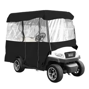 VEVOR Golf Cart Enclosure, 4-Person Golf Cart Cover, 4-Sided Fairway Deluxe, 300D Waterproof Driving Enclosure with Transparent Windows, Fit for EZGO, Club Car, Yamaha Cart (Roof Up to 78.7\'\'L)