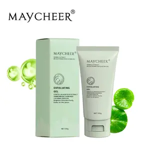 MAYCHEER Brightening + Smoothing + Purifying Exfoliating Gel for clear pores and radiant skin.