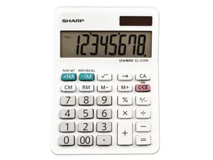 Sharp EL-310WB Mini Desktop Calculator 8-Digit LCD EL310WB