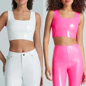 Commando Faux Patent Leather Crop Top