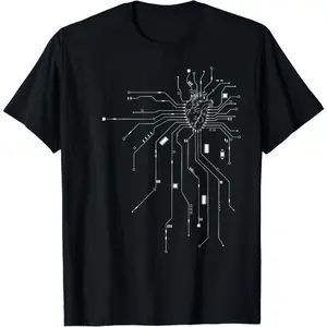 Anatomical Heart CPU Processor PCB Board Computer Programmer Gift Unisex T-Shirt
