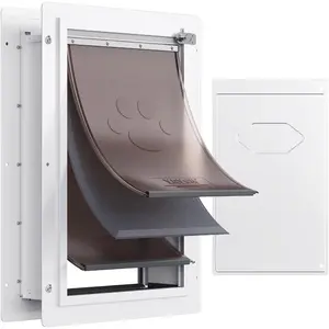 VEVOR Pet Door, X-Large, with Three Magnetic Flaps and Metal Frame, Strong and Weatherproof Dog Door for Interior and Exterior Doors, Easy to Install, Easy in-and-Out Access for Doggies, WhiteVEVOR Super Brand Day