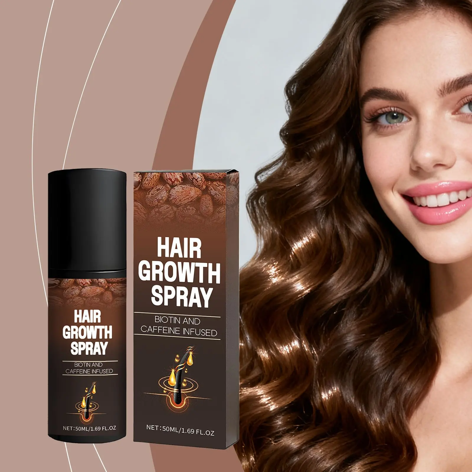 Moisturizing Hair Spray for Voluminous Shine, Smooth Hair Texture, Easy to Manage, No Drying, Perfect for Daily Use