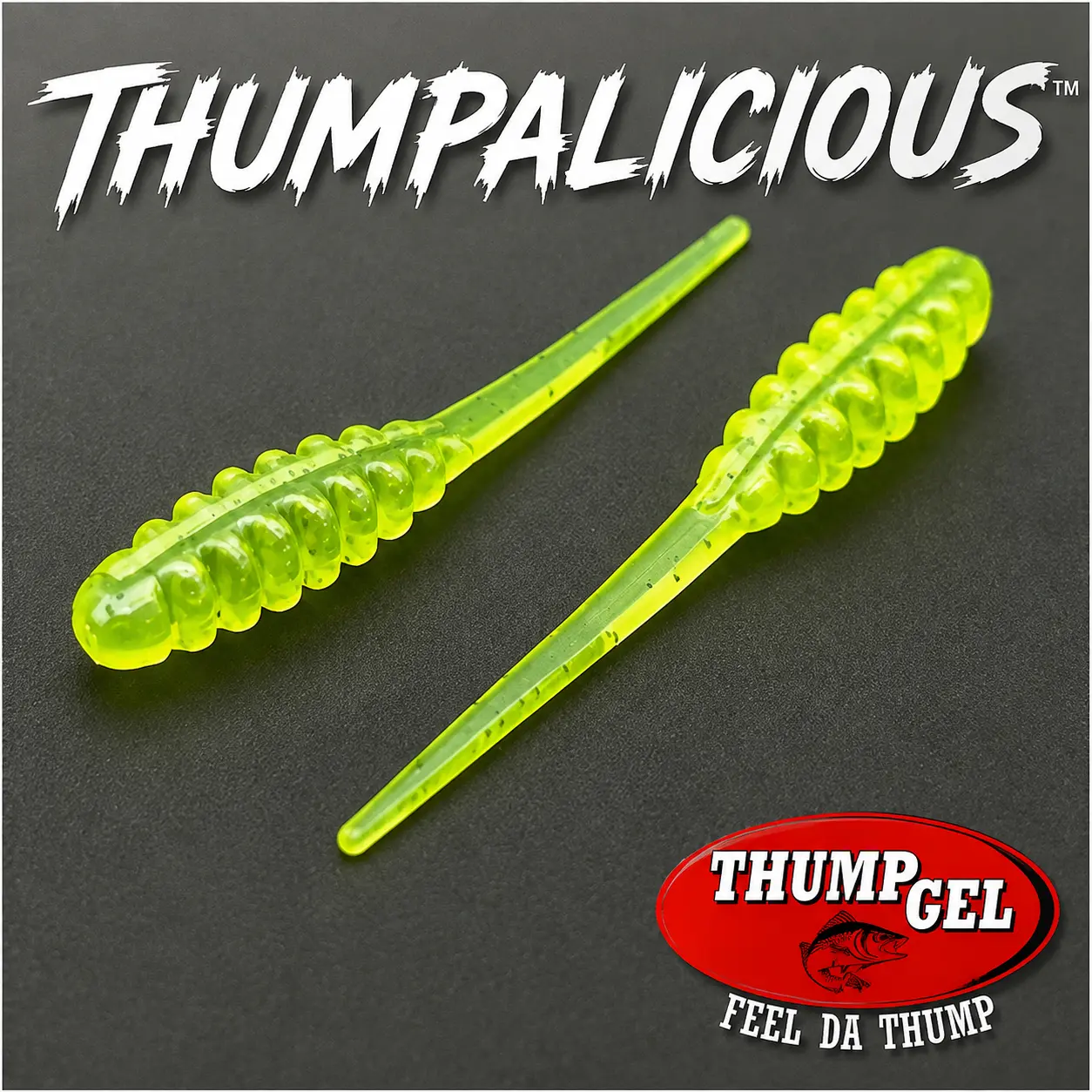 Thump Gel Scent Infused Thumpalicious 2.0" Crappie Bait 20pcs - Chartreuse