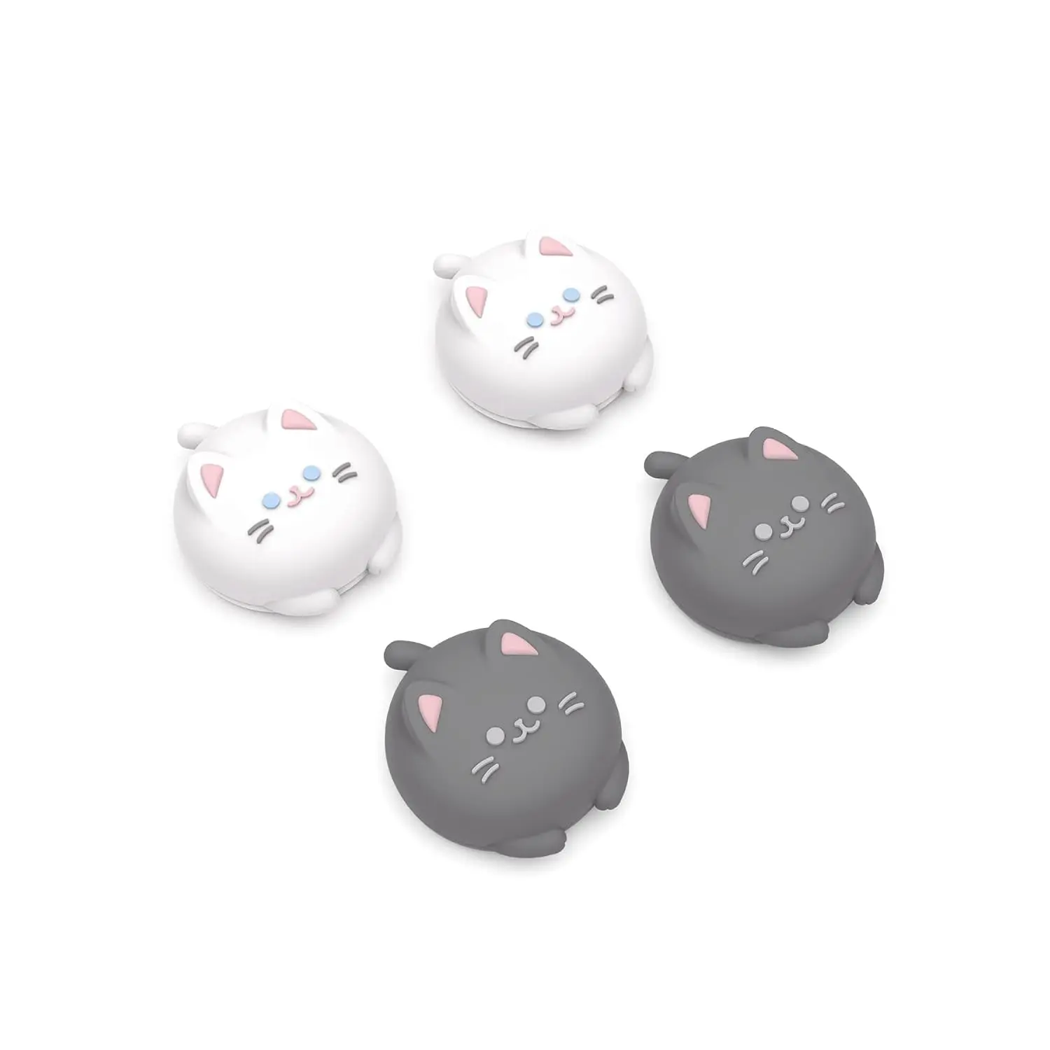 Z-KCS26 Cute Thumb Grip Caps for ps5, Edge, ps4 Controller, Silicone Analog Stick Cover for Xbox Series X/S, Elite Series 2 Controller, Thumbstick Caps for Switch 2 Pro Controller - Cutie Kitty