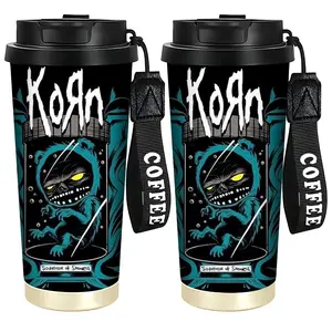 1pc 18oz Stainless Steel Insulated Mug with Monster Design, Perfect for Outdoor Activities and Car Use, Ideal Gift for Men and Women
