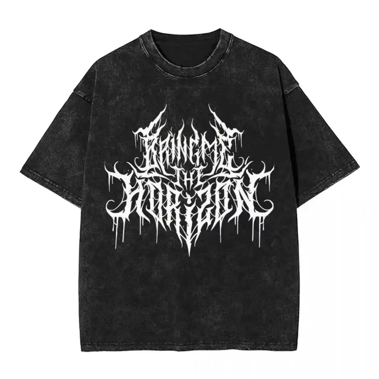 T Shirts Men Clothing BMTH Bring Me The Horizons Brutal Funny Logo T-Shirt Summer Vintage T Shirts Tops Cotton Trending Graphic NZI