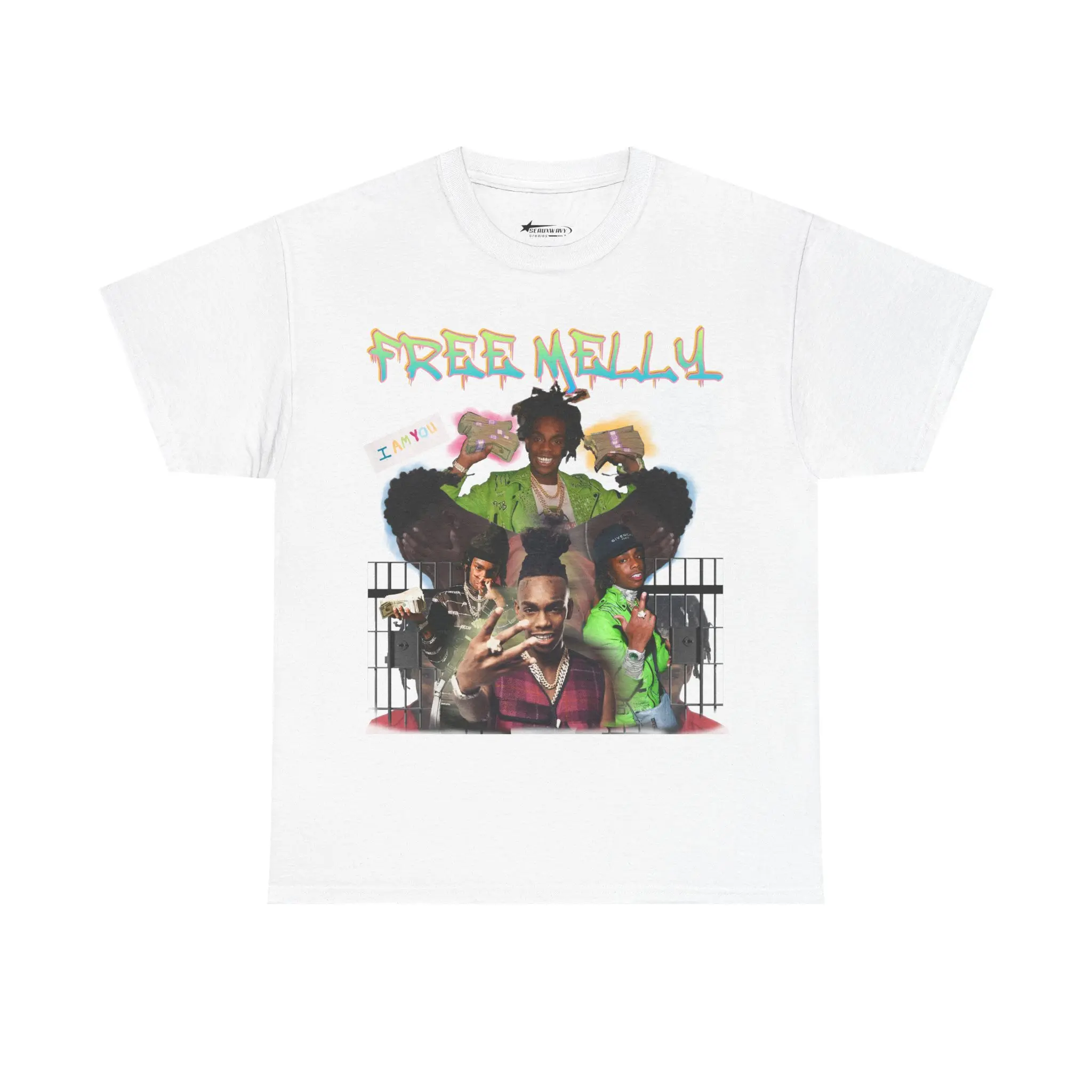 Free YNW Melly Tee - 100% Cotton Graphic Tee with Twill Shoulder Tape & Ribbed Knit Collar for Fall Fashion Classic Fit Machine Washable Streetwear Menswear Top Oversized Tshirt