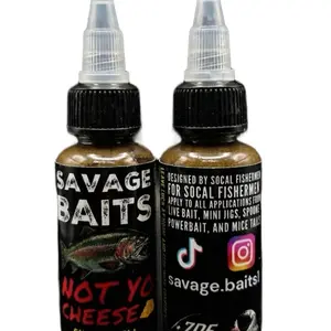 Savage Baits NOT YO CHEESE SAUCE Attractant for All Applications Live Bait Mini Jigs Spoon Powerbait and Mice Tails