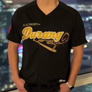 ALACRANES DE DURANGO JERSEY - BLACK Classic Embroidered Design Versatile Layering Option True to Size Fast Shipping