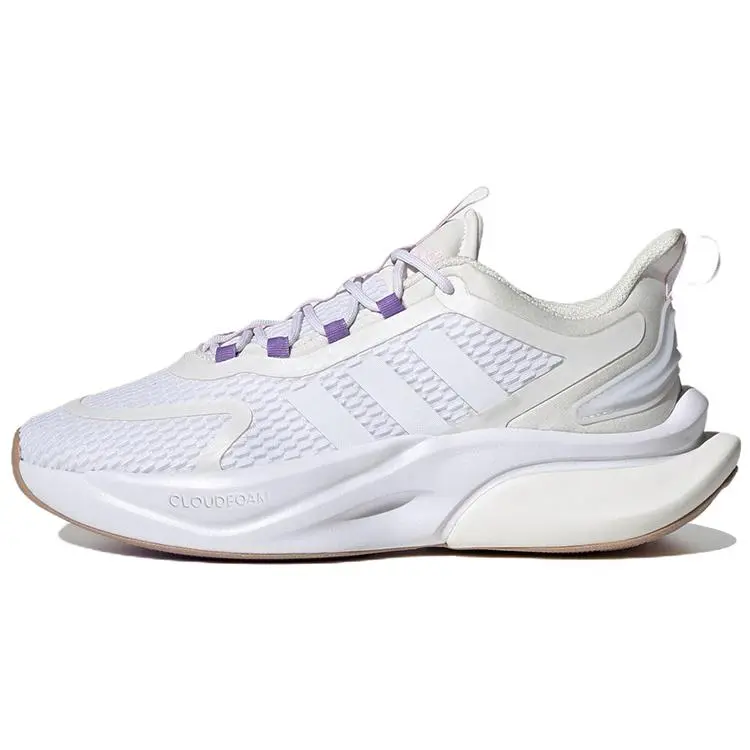Adidas Alphabounce+ White College Purple' Comfort Lightweight Low Top Running Shoes Women's HP6150