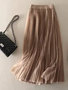 Elegance Mesh Long Dress, Flowing A-Line Pleated Skirt, Spring Fashion, Perfect for Casual & Formal Occasions