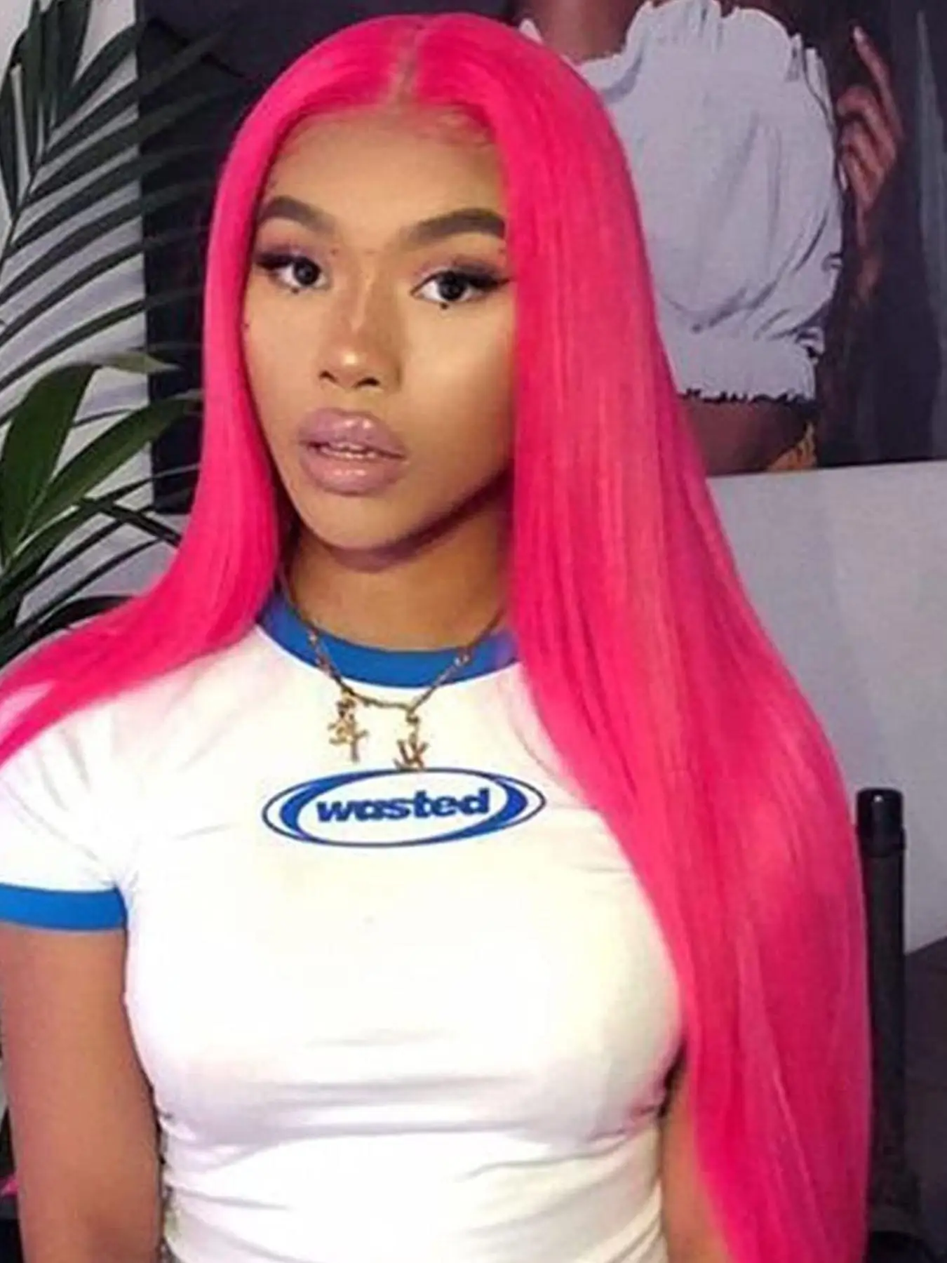 28 Inch Long Straight Lace Front Wigs for Women, Gorgeous Fluffy Wigs without Bangs, Synthetic Material for Party, Daily Use, Cosplay, Anime Or Costum