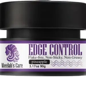 Meelah's Care Edge Control Pineapple Scent 3.17oz 90g - Flake-Free, Non-Sticky, Non-Greasy for Strong Hold Use in Hair Styling - Gel, Haircare