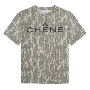 CHENE Bottomland Washed Out Mossy Oak Camo Cotton T Shirt, Men’s Camo Hunting Tee, Lightweight Outdoor Shirt | Deer Forest Graphic T-Shirt for Men, Gift for Fan, Father's Day, Mother's Day