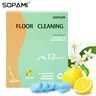 SOPAMI 12/24PCS-Pack Floor Cleaning Tablets available in lemon or mint scent eco-safe materials remove grime and odors effectively dries quickly with no residue for all household floor cleaning