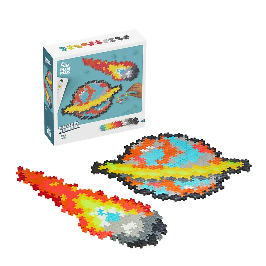 Puzzle By Number® 500-Piece Space-Themed Puzzle, BPA-Free Recyclable Polyethylene Plastic, 0.75x0.5 in (20mmx12mm), Wind-Powered Factory Made, Room Decor, Ages 5+, No Ironing Required