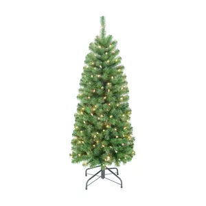 Puleo Pre-Lit 4.5' Pencil Northern Fir Christma s Tree